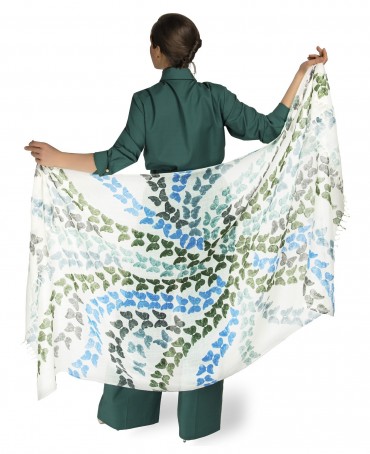 Палантин Унисекс HAND.W40-PAPILLON/BLANCHE